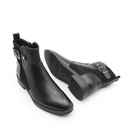 botines negros planos mujer​