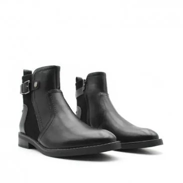 botines negros mujer planos​