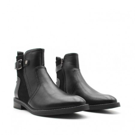 botines negros mujer planos​