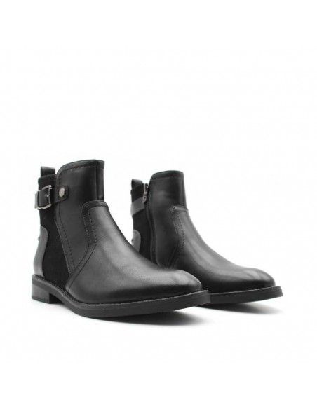 botines negros mujer planos​