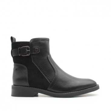 botin negro plano mujer​