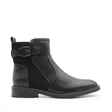 botin negro plano mujer​