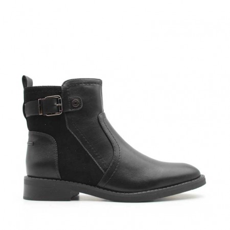 botin negro plano mujer​