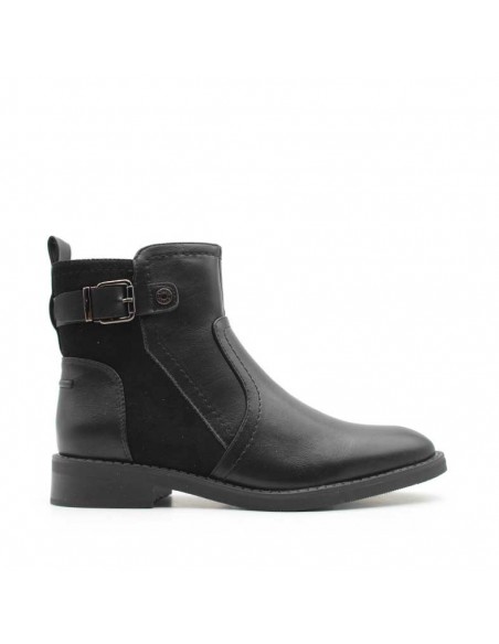 botin negro plano mujer​
