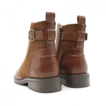 botines camel planos mujer​