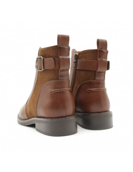 botines camel planos mujer​