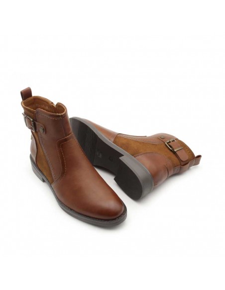 botines planos camel mujer​