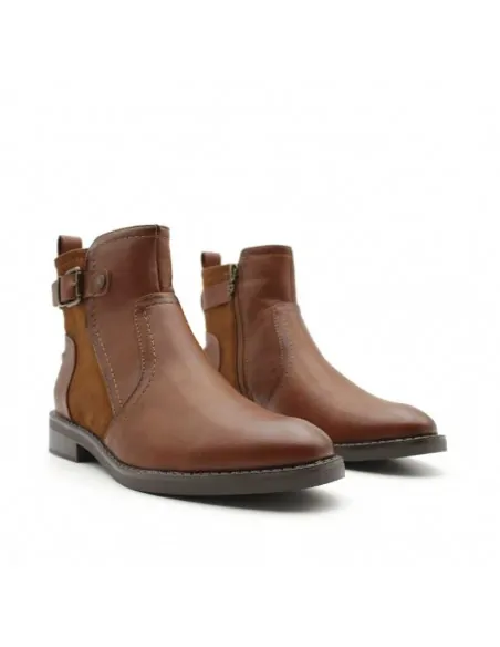 botin camel mujer plano​