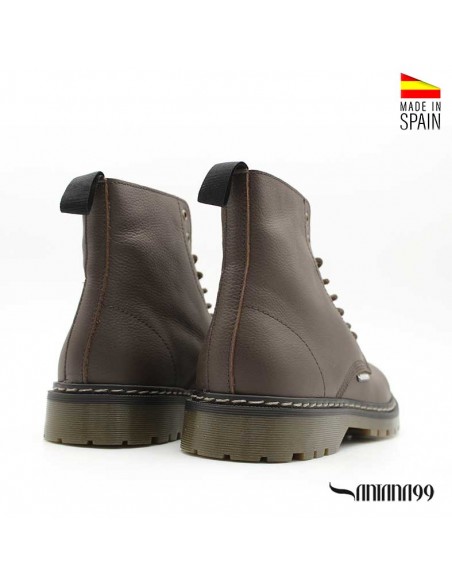 bota piel marron hombre​