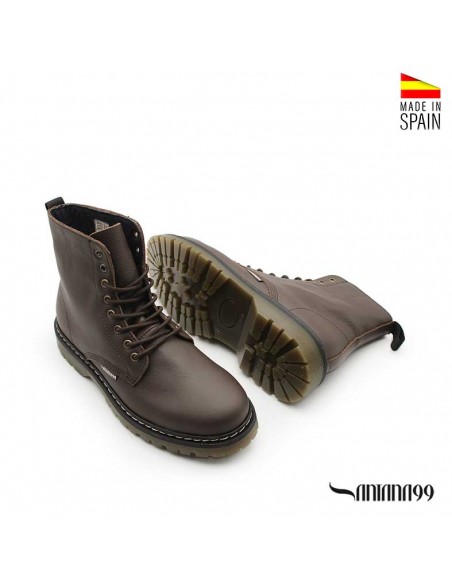 botas hombre piel marron​