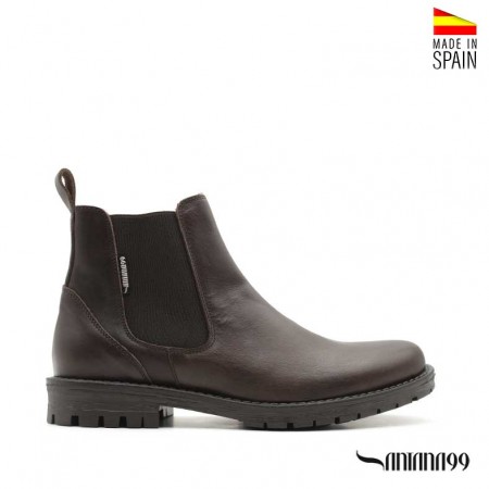 Bota Chelsea Hombre Marrón Piel