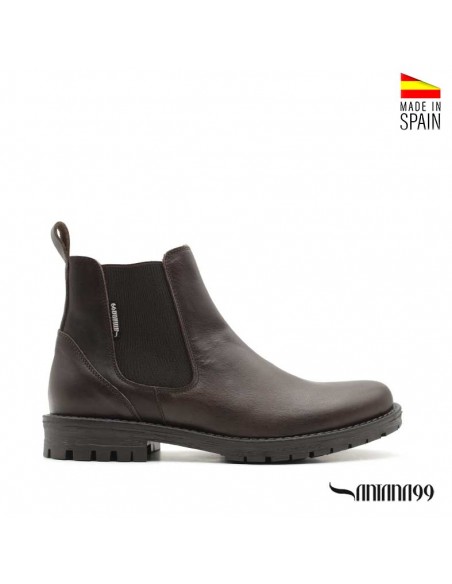 Bota Chelsea Hombre Marrón Piel
