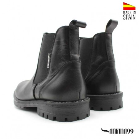 Botas Chelsea Piel Negra Hombre