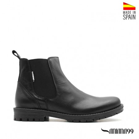Botas Chelsea Hombre Negras Piel