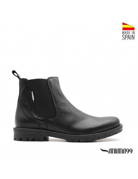 Botas Chelsea Hombre Negras Piel