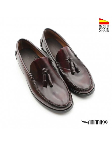 zapatos castellanos hombre burdeos​