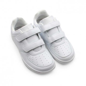 Zapatilla respetuosa blanca con puntera amplia