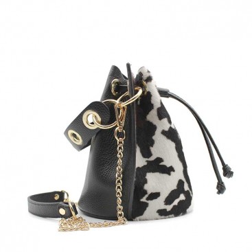 Bolso bombonera piel vaca