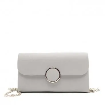 Bolso Fiesta Plata Satinado