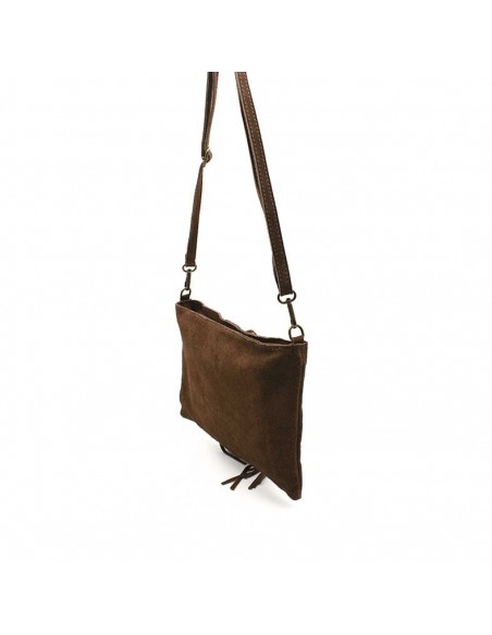 Bolso Serraje Flecos Mujer