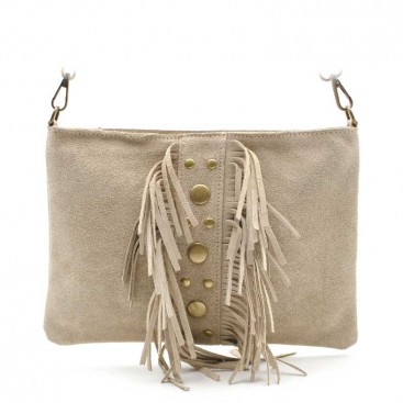 Bolso Bandolera Serraje Beige