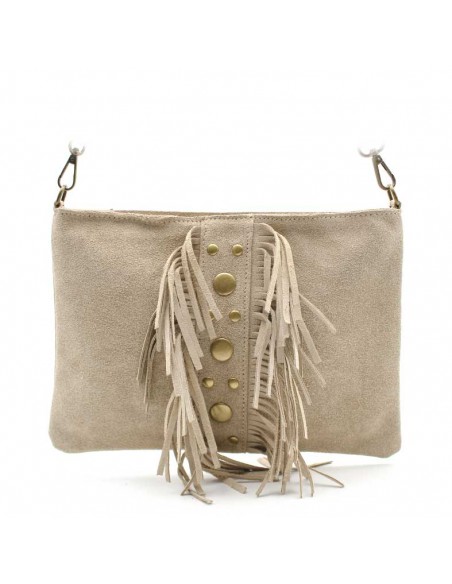 Bolso Bandolera Serraje Beige