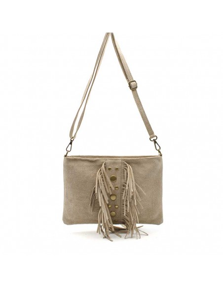 Bolso Serraje Beige Mujer