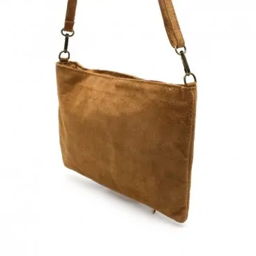Bolso Camel Flecos Serraje