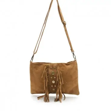 Bolso Serraje Camel Mujer
