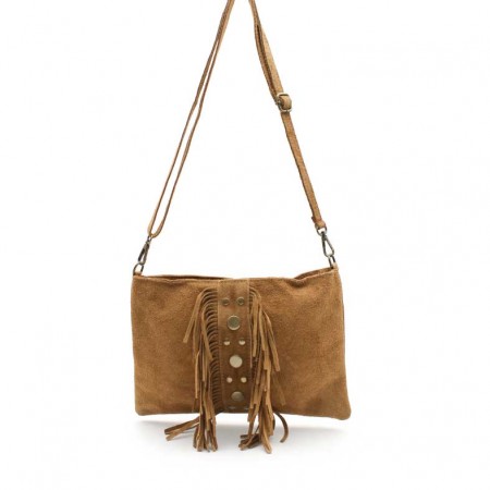 Bolso Serraje Camel Mujer