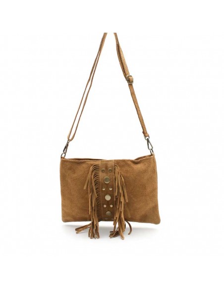 Bolso Serraje Camel Mujer