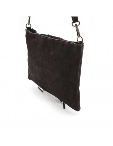 Bolso Bandolera Flecos Negro