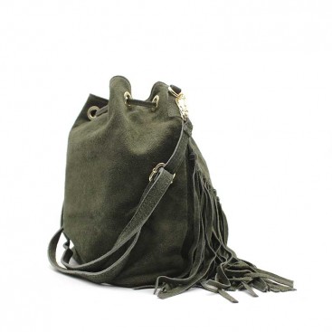 Bolso Verde Bandolera Piel
