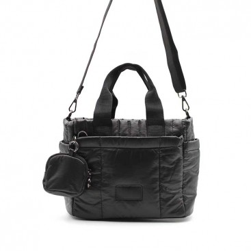 bolso bandolera negro acolchado