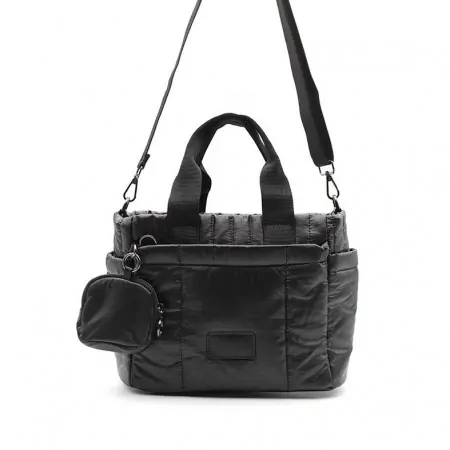 bolso bandolera negro acolchado