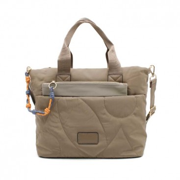 Bolso acolchado taupe