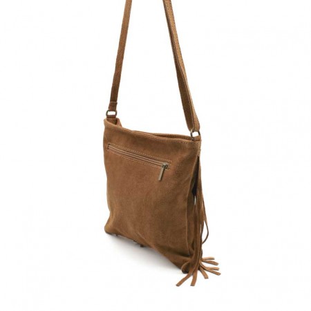 bolso flecos camel