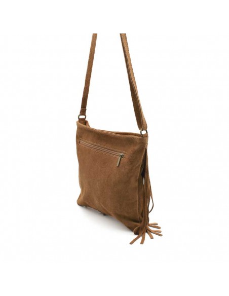 bolso flecos camel