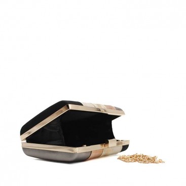 clutch de mano noche metalizado​