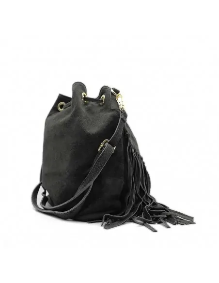 Bolso saco piel serraje