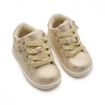 botines dorados niña