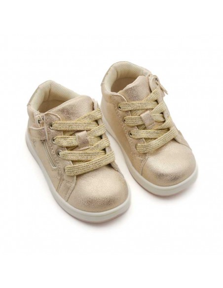 botines dorados niña