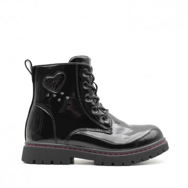 Botas militares charol negro
