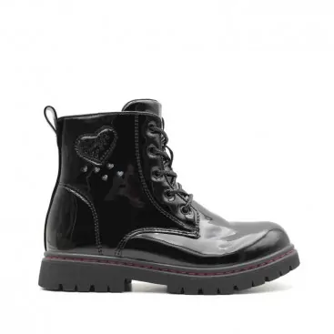 Botas militares charol negro