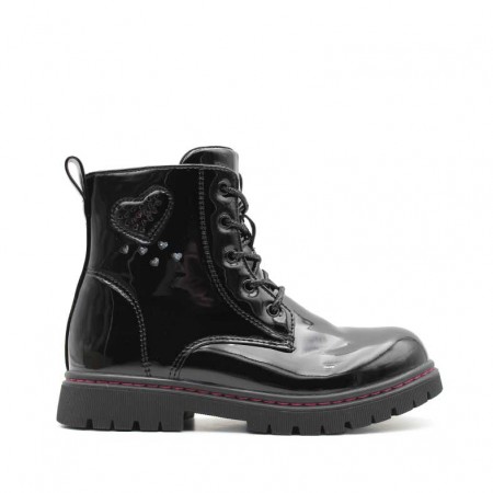 Botas militares charol negro