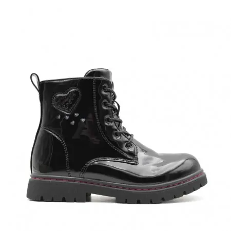 Botas militares charol negro