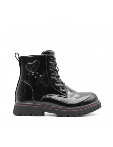 Botas militares charol negro