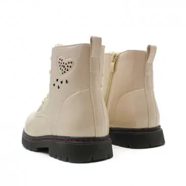 Botines charol con cremallera