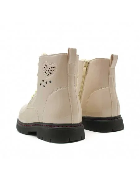 Botines charol con cremallera