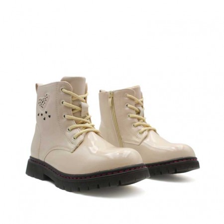Bota militar niña beige